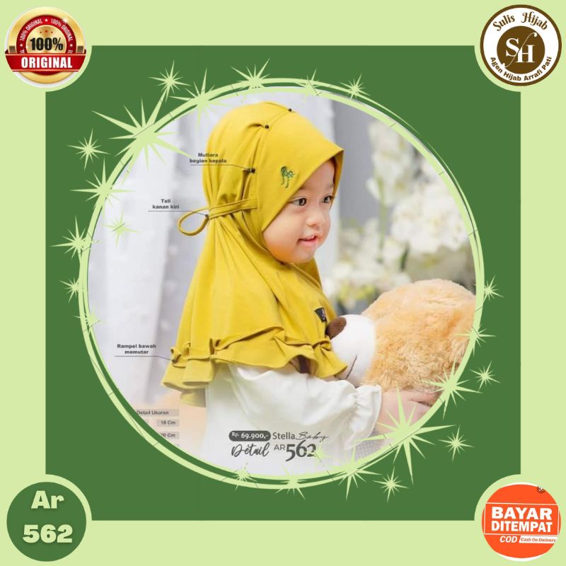 Jilbab hijab kerudung bergo krudung wanita anak baby bayi 2 tahun  jersey instan terbaru new terlari