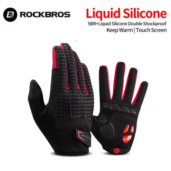 SARUNG TANGAN SEPEDA ROCKBROS MTB SEPEDA LIPAT ROADBIKE FULL GEL