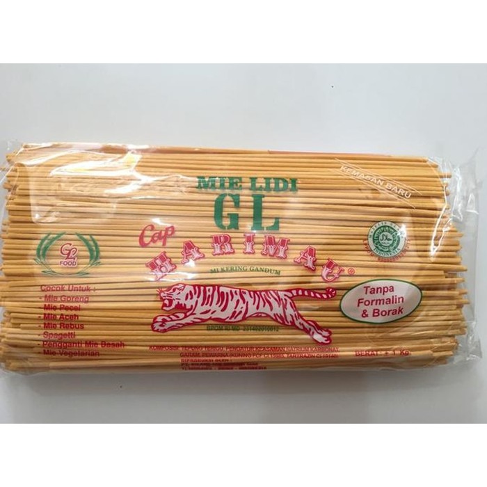 

Mie Lidi 1KG/ Mie Aceh / Mie Gomak / Mie Kuning GL Cap Harimau 100% HALAL - Merah