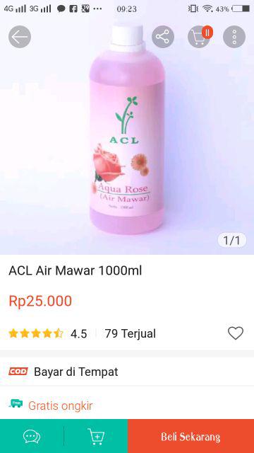 Acl Air Mawar 1000ml