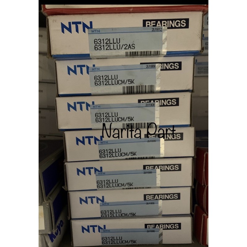 Ball bearing 6312 LL 2rs tutup karet merk NTN jepang asli
