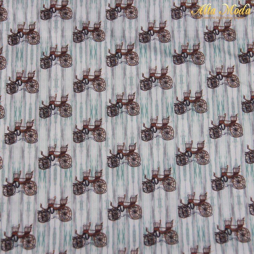 

Alta Moda Cotton Shirting Putih Motif Kereta Kuda Coklat (1M)