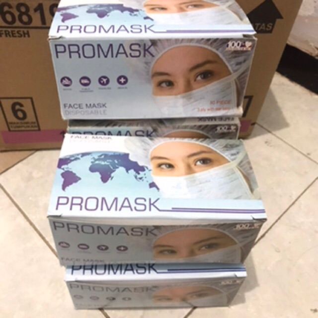 Masker earloop medis 50pcs / 1 box (dapat kotak) masker 50 pcs Masker Hijab Masker wajah medis kawat