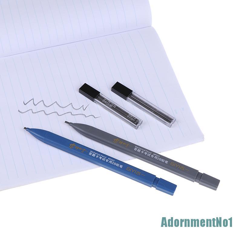 (AdornmentNo1) Pensil Mekanik 2B Dengan 6PCs Isi Ulang Untuk Pelajar