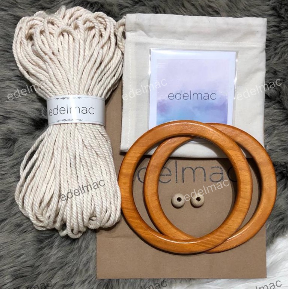 DIY Paket edelmac Macrame Handbag Kit | Tas Tenteng Handcraft