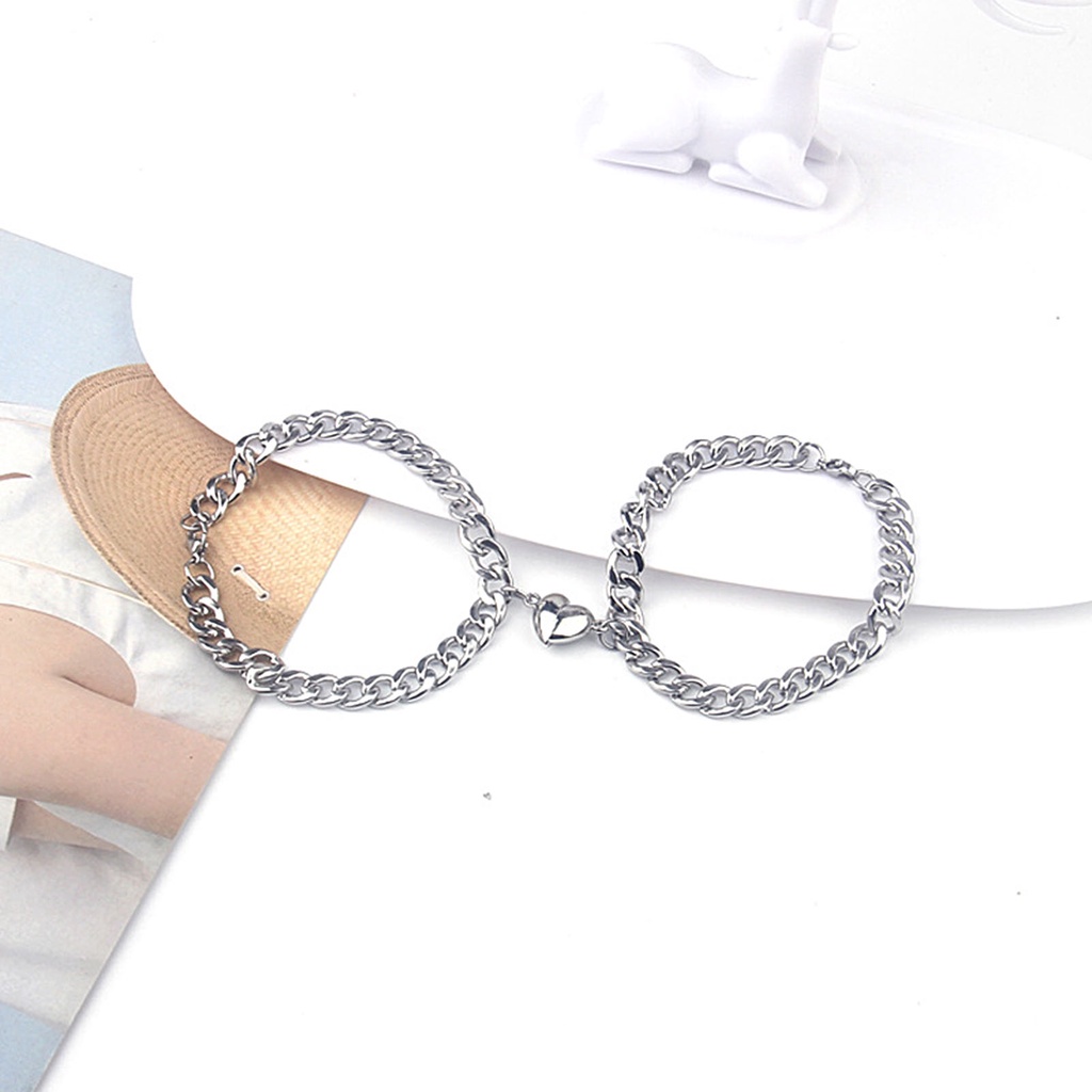 Hu Hu Hu Hu Hu Alat Bantu Pasang Kacamata♡ 2pcs Gelang Magnetik Adjustable Bahan Stainless Steel Untuk Pesta