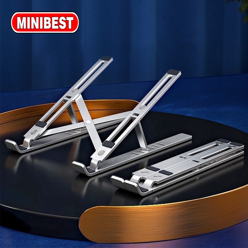 Laptop Notebook Macbook Tablet Stand Aluminium Adjustable Duduk Portable Notebook Holder LS-01