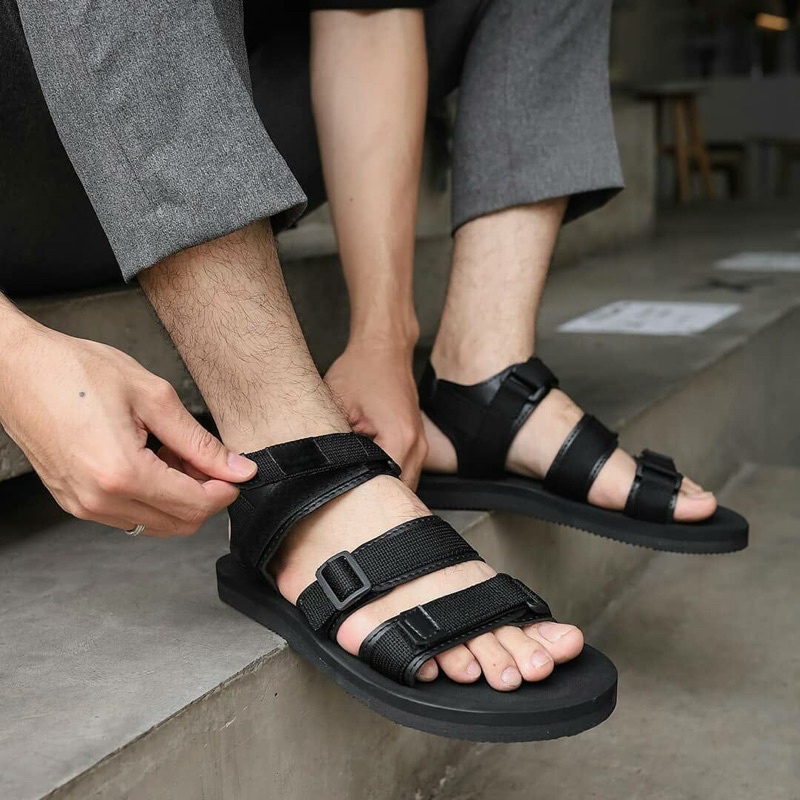 Sandal Gunung Pria Wanita Casual Trevelling Hiking Outdoor BISA BAYAR DITEMPAT COD - TVF Footwear Sandals Reiwal - LAF Project jack V.1 - TOKOSDINA - Heyjude - Spoiled - Fertig Levizka Black