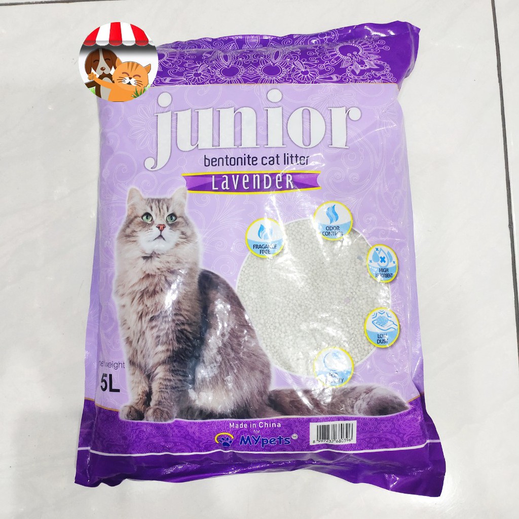 Junior - 5 Liter Pasir Gumpal Pasir Kucing Bentonite Pasir Wangi