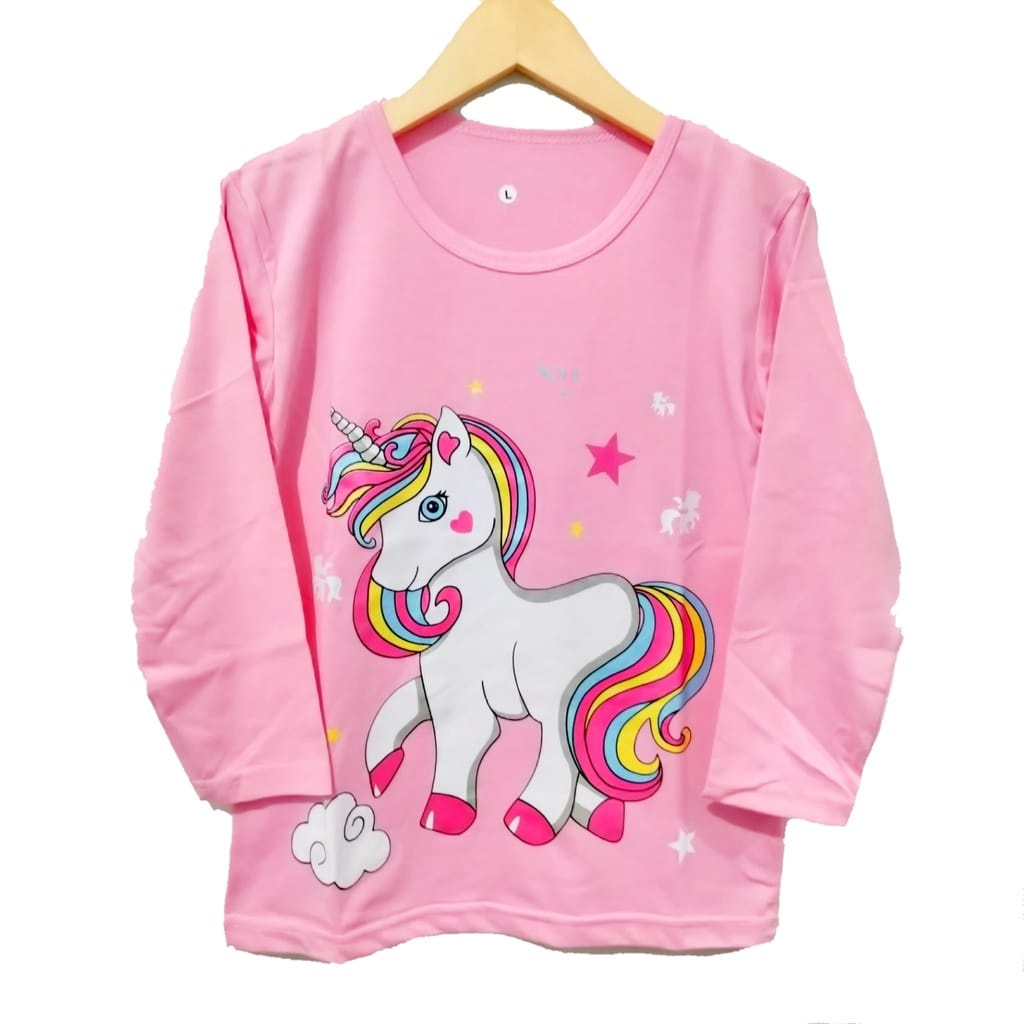 kaos anak lengan panjang liitlepony katun lembut 5th-13th