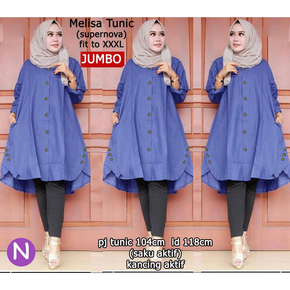 Stellashoopie Tunik MELISA JUMBO Baju Wanita ukuran XXL Stellashoopie Tunik MELISA JUMBO Baju Wanita ukuran XXL