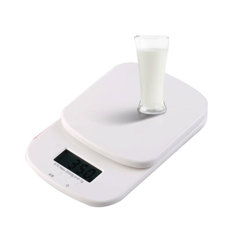 Timbangan Dapur Mini Digital Scale 2kg 2000g 0.1g K70a Warna Putih White Digipounds Grab Medan