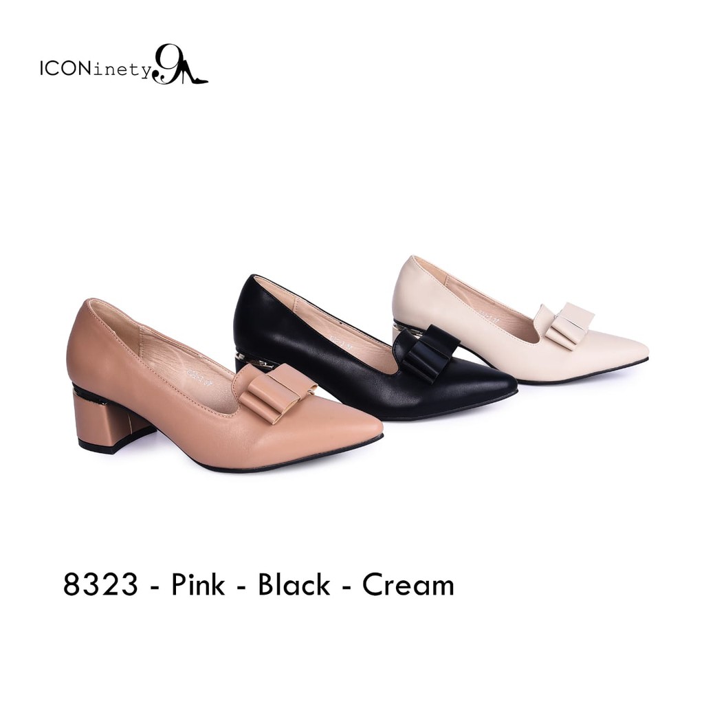 ICONinety9 sepatu  hak  tahu pita sintetis tinggi  5 cm  8323 