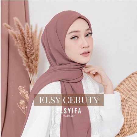 JILBAB ELSY PASHMINA CERUTY BABYDOLL 180 X 75 CM BY ELSYIFA FASHION