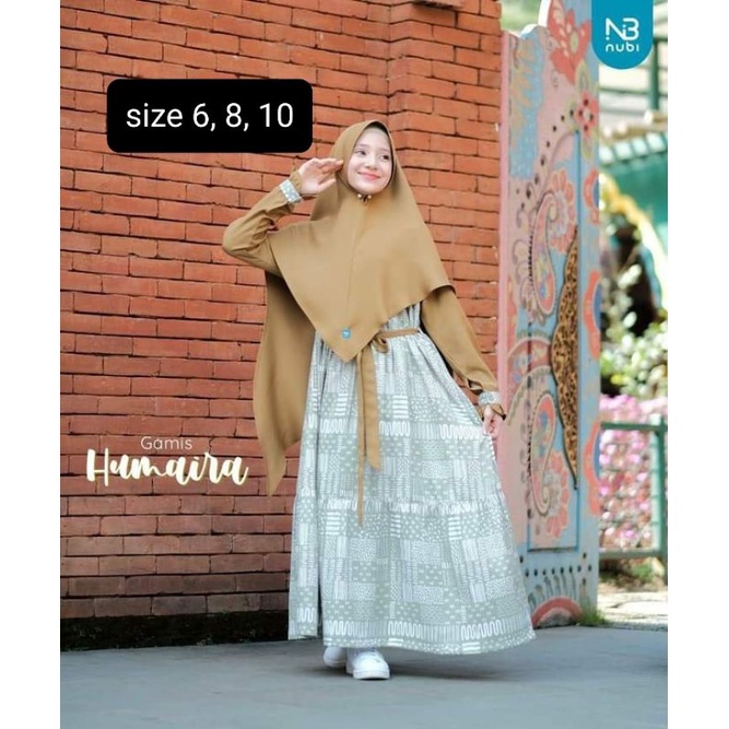 Gamis Muslim Anak  Humaira series  by  Nubi Series