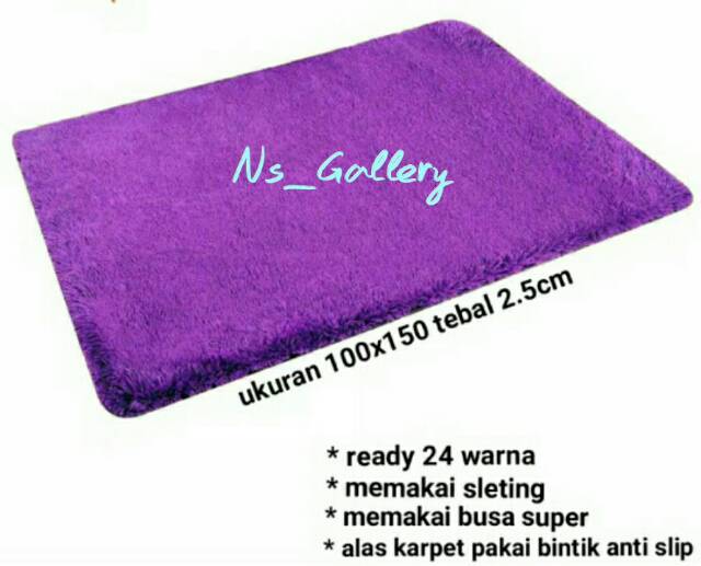 Karpet bulu surpet bulu rasfur ukuran 100x150x2,5 cm