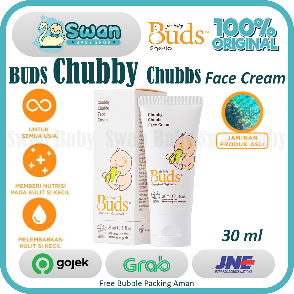 Buds Chubby Chubbs Baby Face Cream 30ml - Krim Wajah Bayi Organik