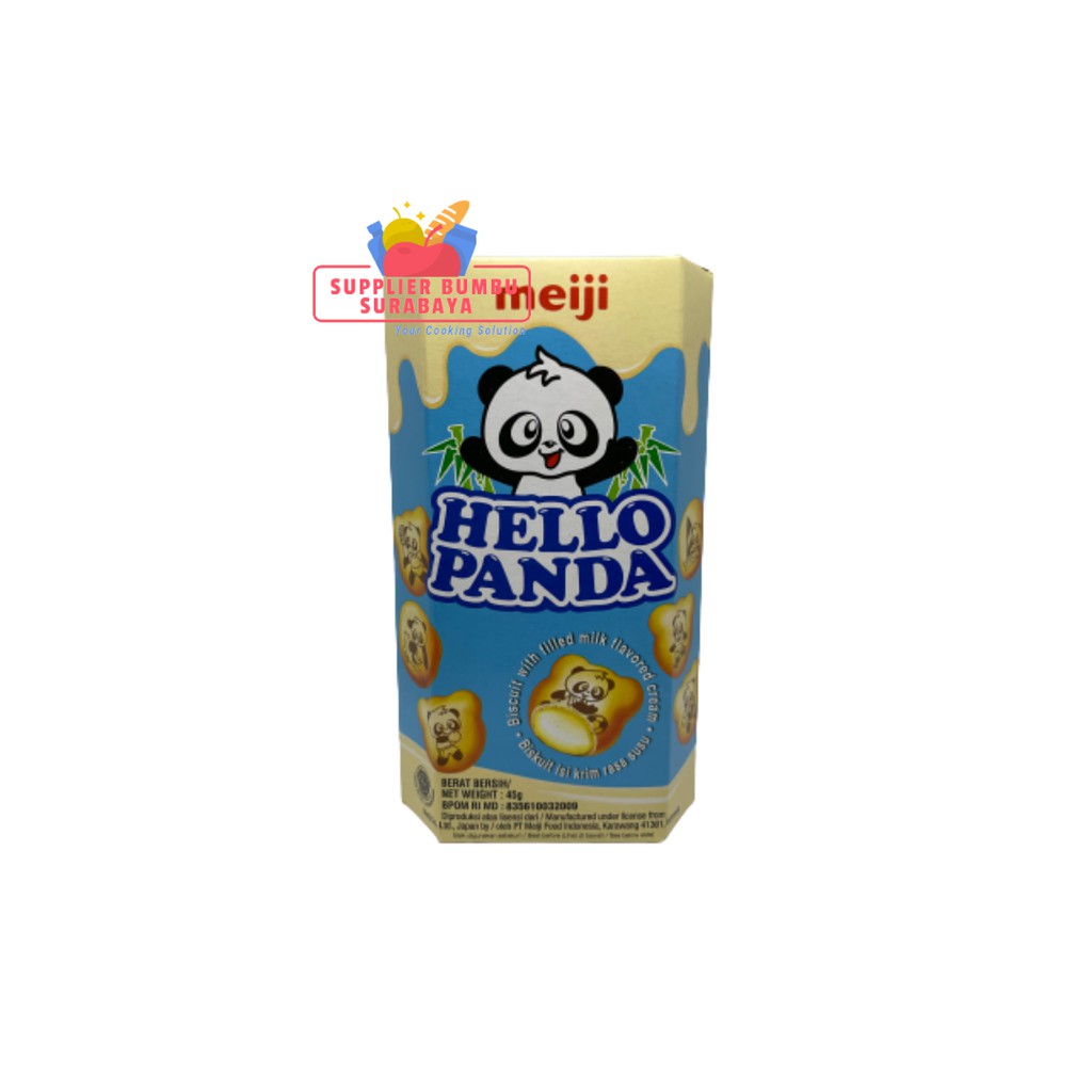 Snack Hello Panda Rasa Chocolate Strawberry Milk Vanilla Cookies &amp; Cream 45g