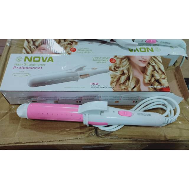 Terlaris Catokan Rambut Nova Styling 2in1 NHC-809CRM , Catok Pelurus Curly Rambut Murah