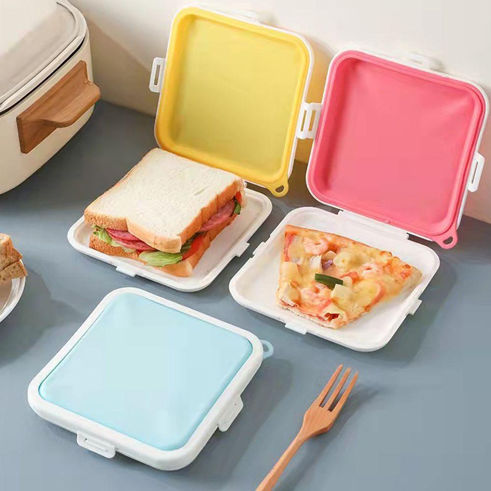 R-FLOWER Lunch Box Microwave Reusable Silicone Tempat Penyimpanan Makanan