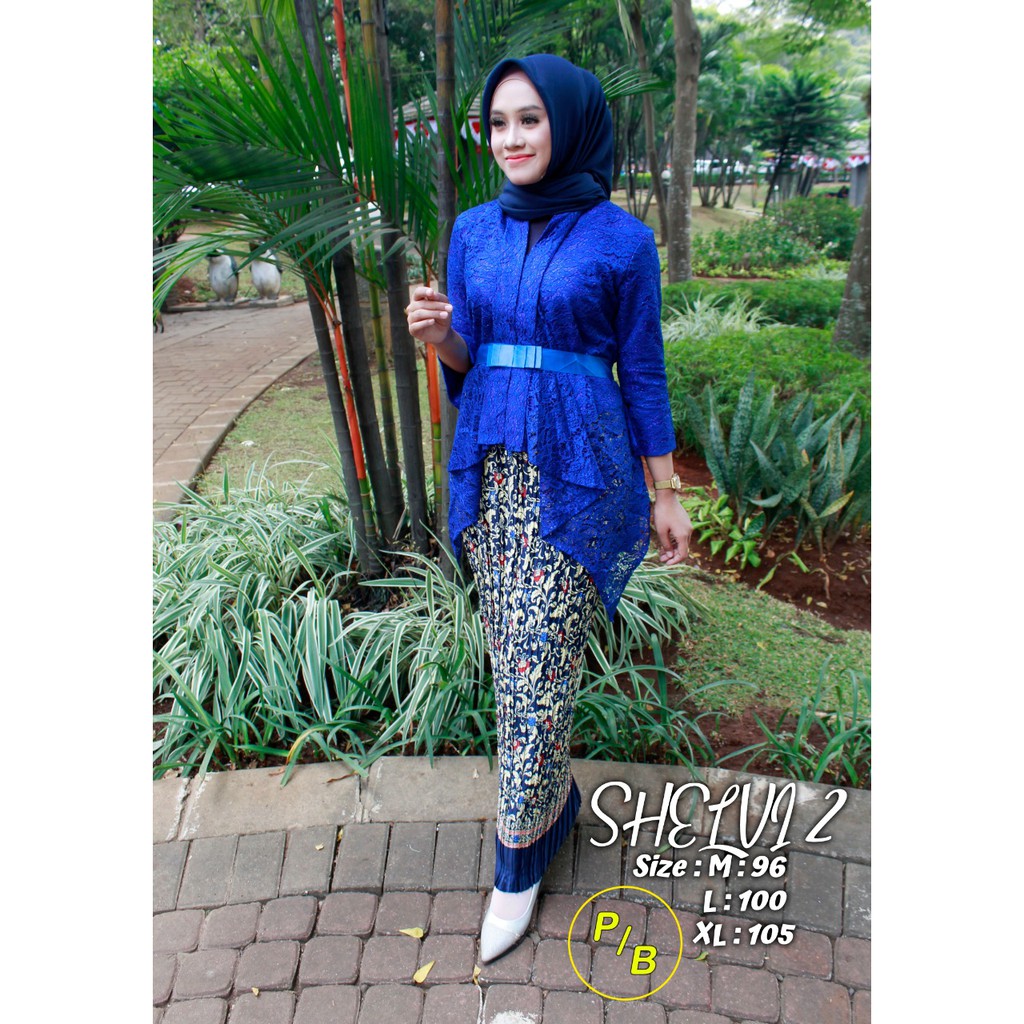 PB&gt; SET Kebaya shelvi 2 - floy pita / kebaya modern / baju kebaya wanita / fashion wanita terbaru