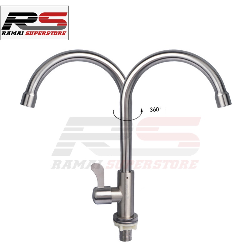 Keran Dapur Kran Angsa Cuci Piring Sink Stainless sus 304