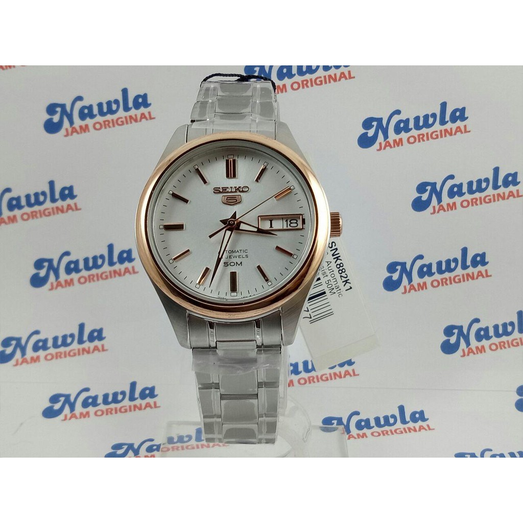 Seiko 5 Ladies SNK882K1 Automatic Rose Gold Bezel | Jam Wanita SNK882