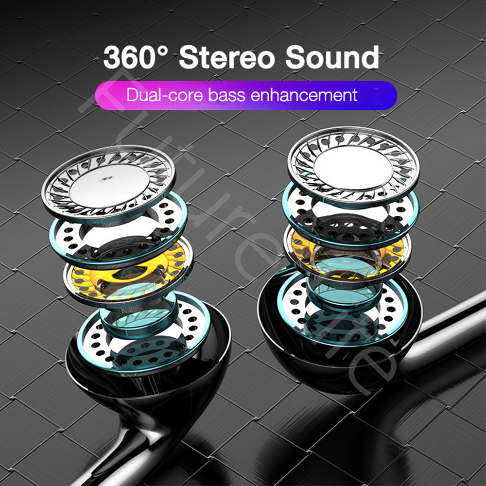 Q2 Headset Earphone In-Ear Quad-Core 360 ° Stereo Noise Reduction Dengan Mic