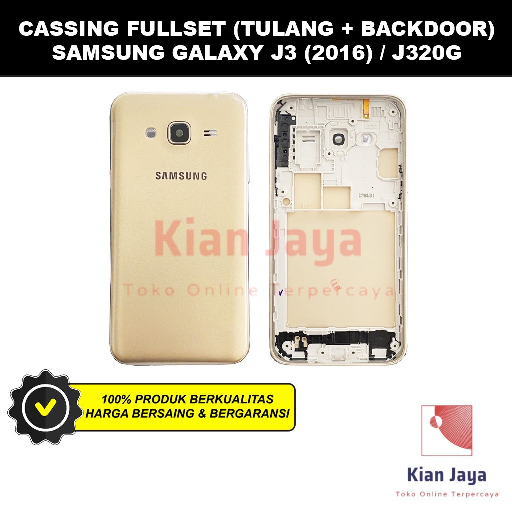 Cassing Casing Housing Fullset Hp Samsung Galaxy J3 2016 J320 J320G Original