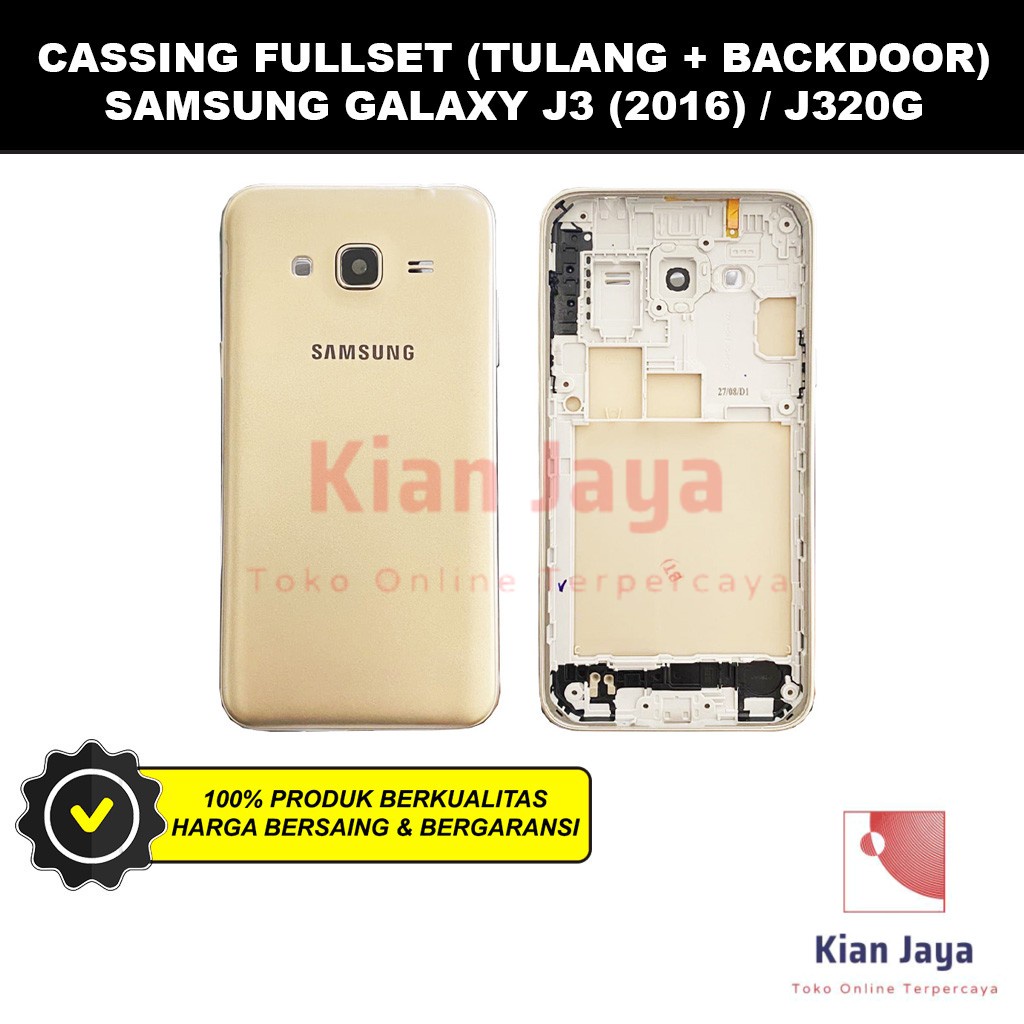 Cassing Casing Housing Fullset Hp Samsung Galaxy J3 2016 J320 J320G Original