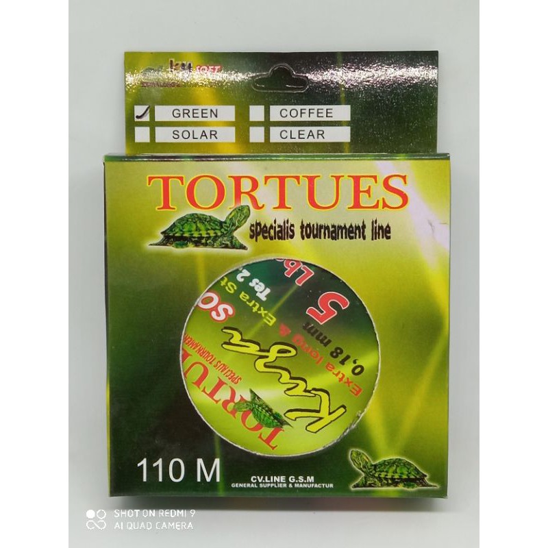 Tali Pancing Tortues No.0,18 mm ( Panjang 110 m )