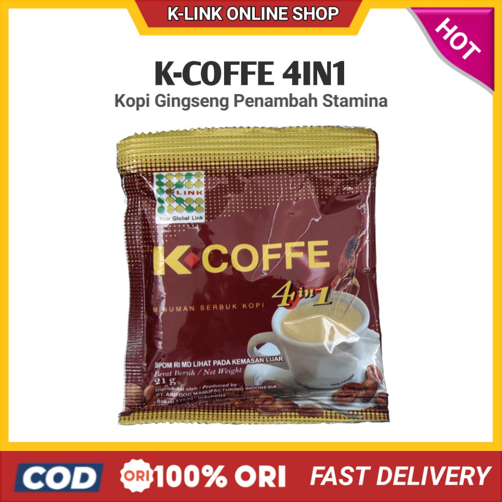 

K Coffe 4in1 Kopi Gingseng Penambah Stamina