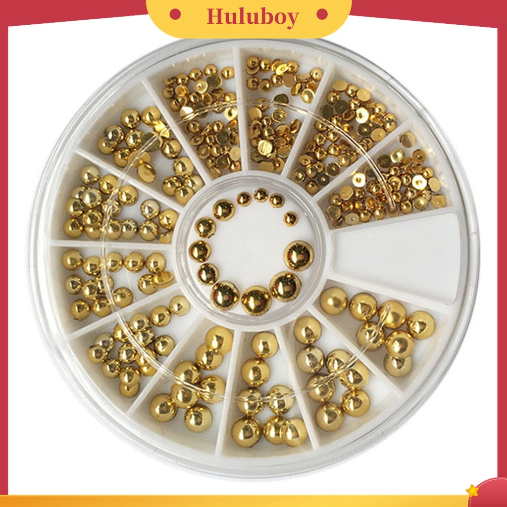 Huluboy Huluboy♡ Manik-manik 3D Flat Back Untuk Dekorasi Nail Art / Handphone / Kartu