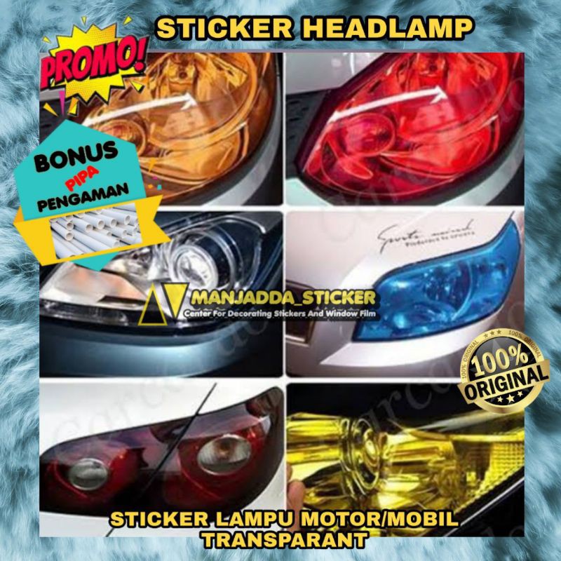 Stiker skotlet lampu / sticker headlamp / stiker transparan