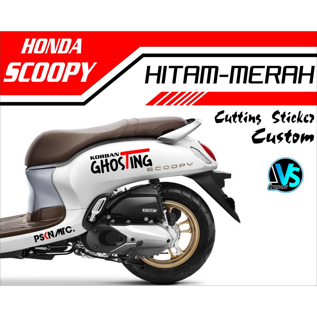 Stiker KORBAN GHOSTING Cutting Sticker Honda Scoopy