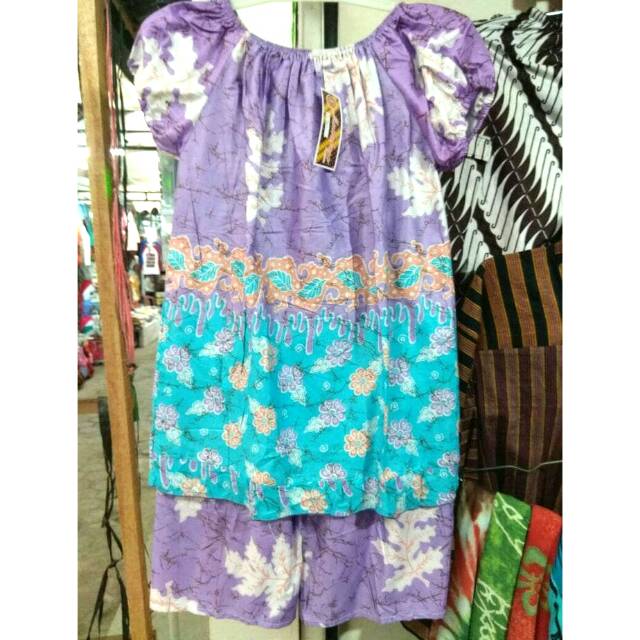 BEST SELLER BABY DOLL BATIK DEWASA LENGAN KERUT - BAJU TIDUR WANITA