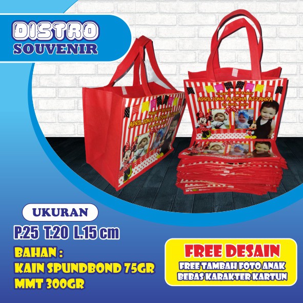 

TAS ULANG TAHUN MURAH CUSTOM KARAKTER | TAS JINJING | GOODIE BAG