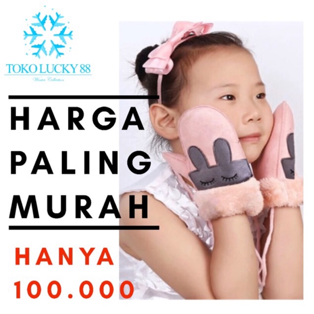 IMPORT Glove Kids Mitten Sarung Tangan Anak Bulu Musim Dingin Winter