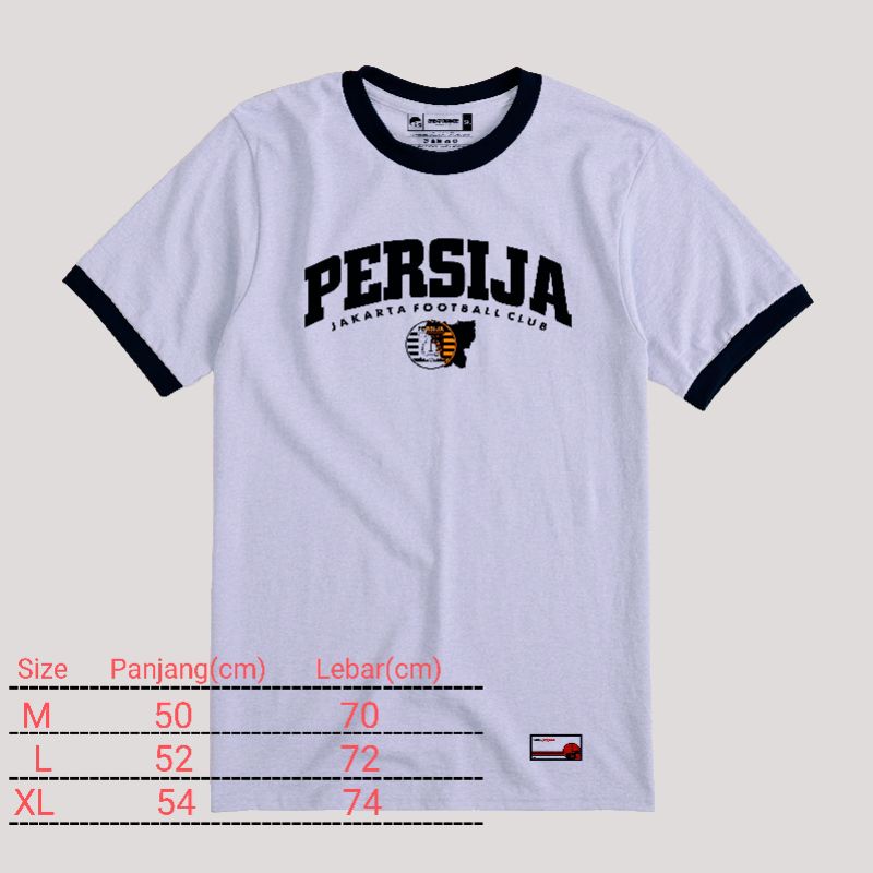Kaos Ringer Persija | Kaos Persija Jakarta Football | Tshirt Ringer