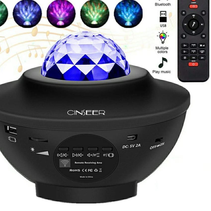 (COD-"QU" Lampu Tidur Proyektor Berbintang & Speaker Untuk Terangi Petualangan Luar Angkasa Anda Dal