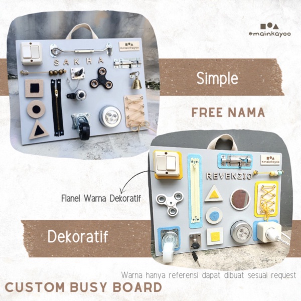 

AESTHETIC BUSY BOARD - Custom Edition 30x40 #mainkayoo - 30x40 simple Diskon
