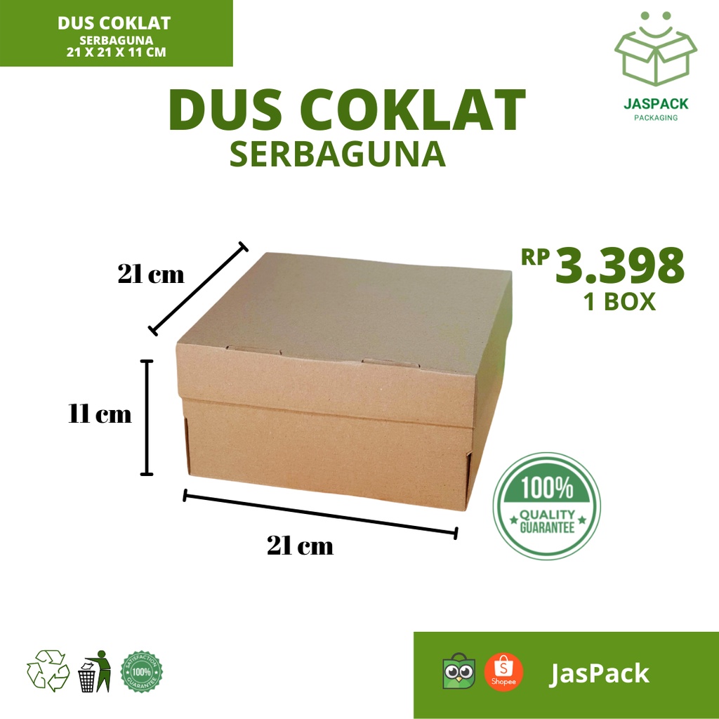 

Dus Serbaguna Karton Box Packaging 21x21x11 cm