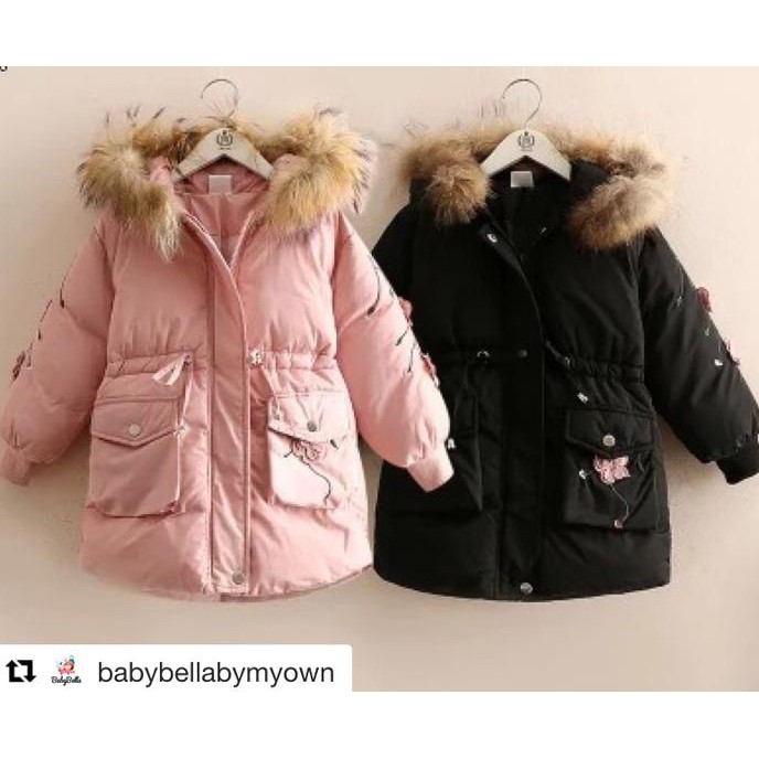 3d flower winter jacket DISKON