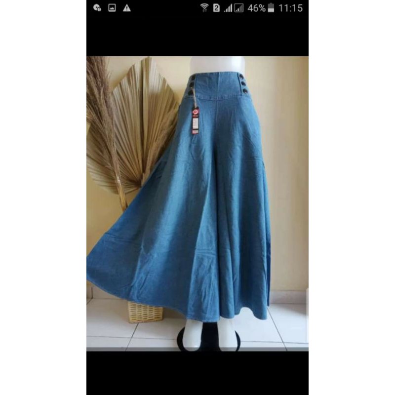 kulot jeans hitam biru