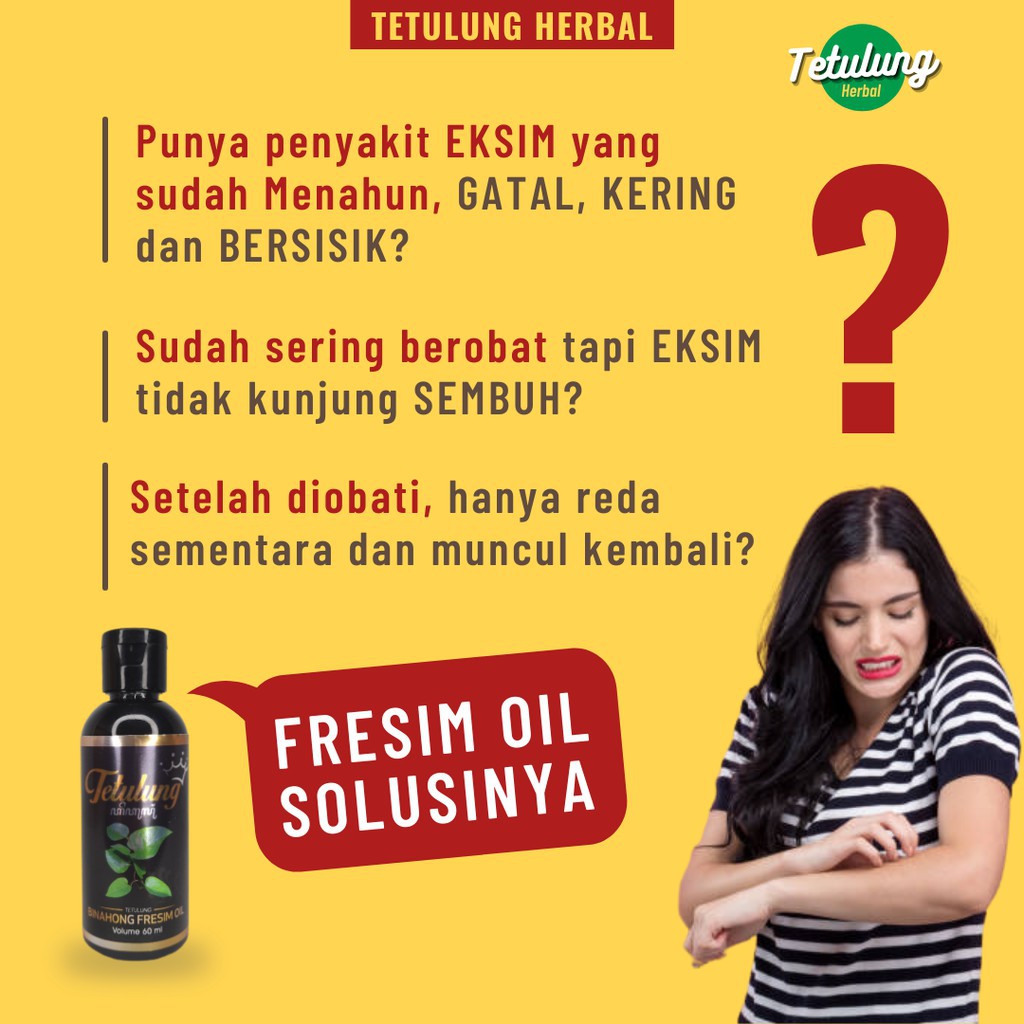 Obat Eksim Kering Basah Menahun Ampuh - Fresim Oil 60ml Tetulung Binahong