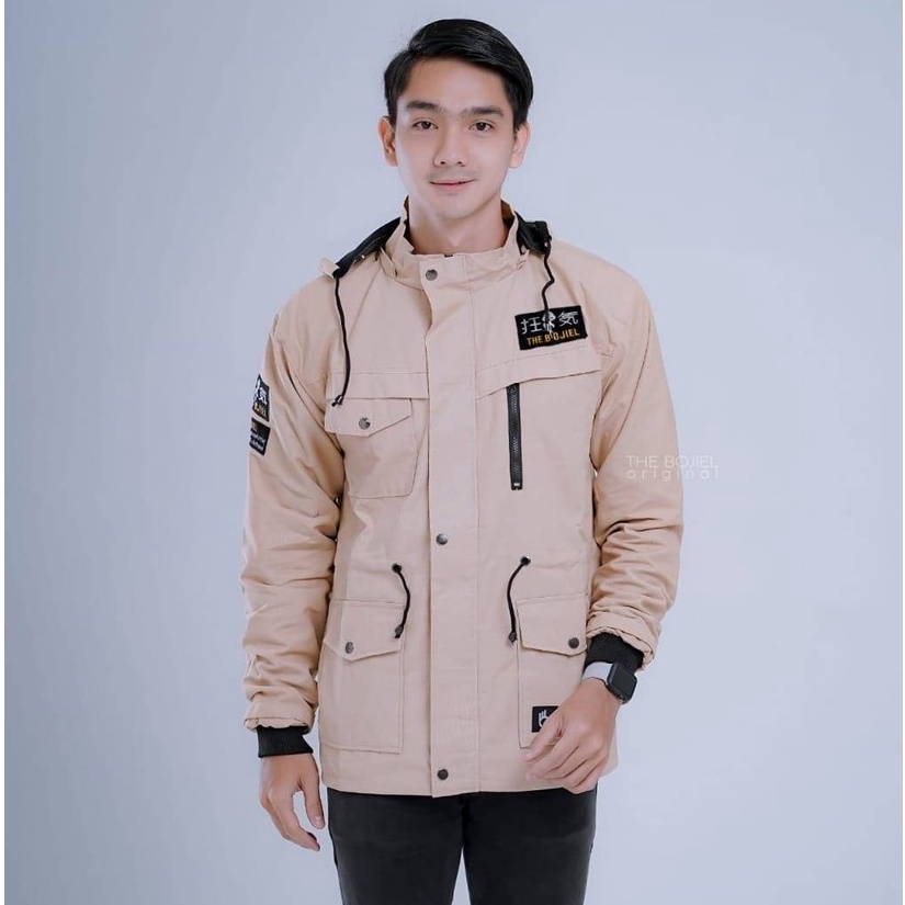 Jaket Pria bahan canvas-kanvas premium -jaket parka pria original asli tebal