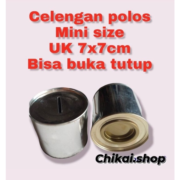 (BISA COD) CELENGAN KALENG MINI POLOS BUKA TUTUP BUY 24 PCS