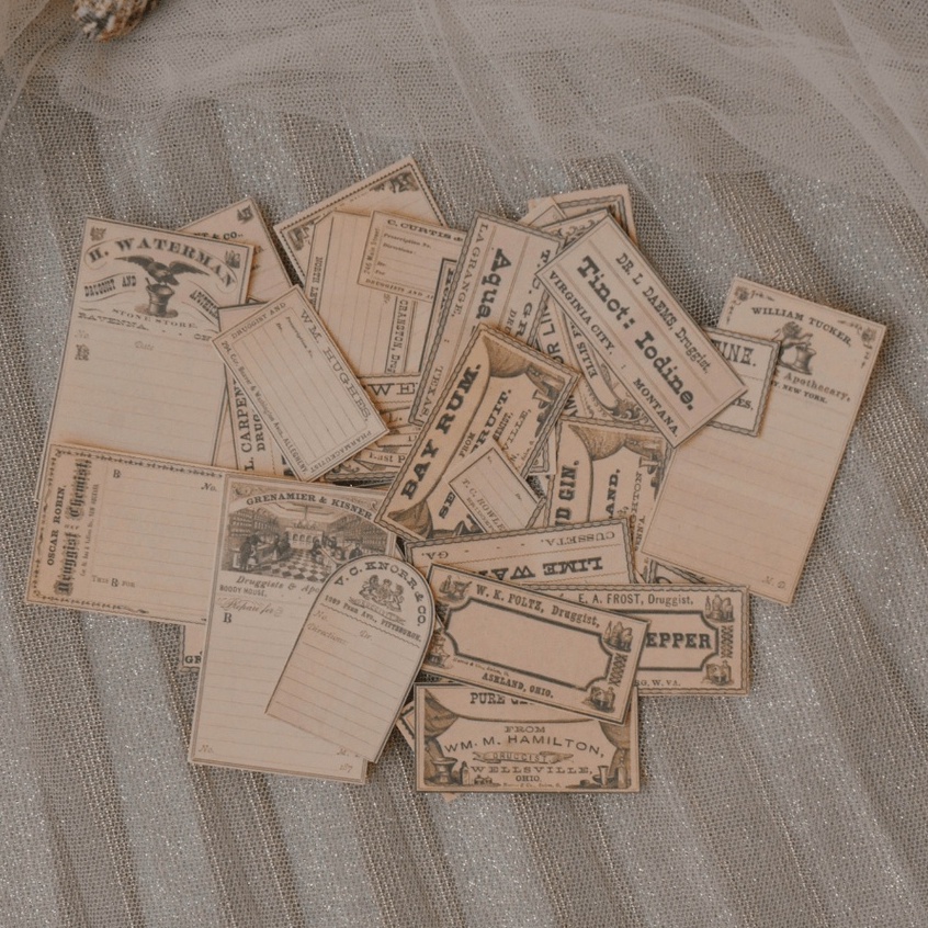 

[48pcs] Stiker HVS Old Vintage Retro Paper Untuk Dekorasi Jurnal Scrapbook by Starrynight