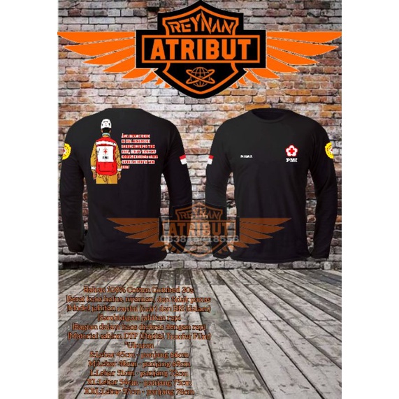kaos pmi / kaos lengan panjang pmi/ T-Shirt pmi