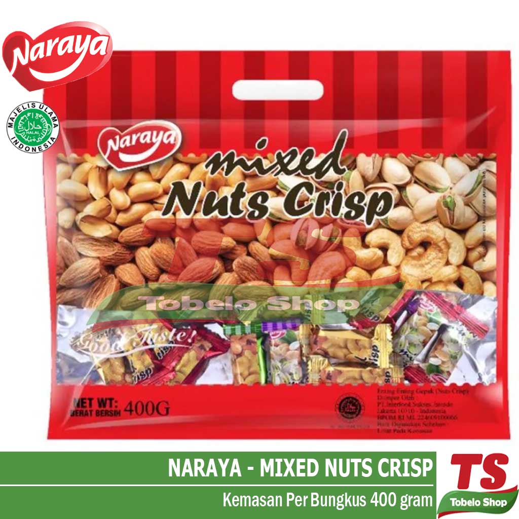 

NARAYA MIXED NUTS CRISP 400 GRAM / PERMEN KACANG